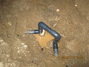 貯水タンク状況で漏水改善確認